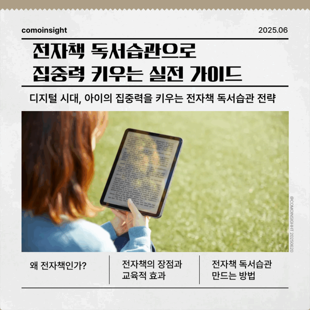 전자책 독서습관으로 집중력 키우는 실전 가이드
